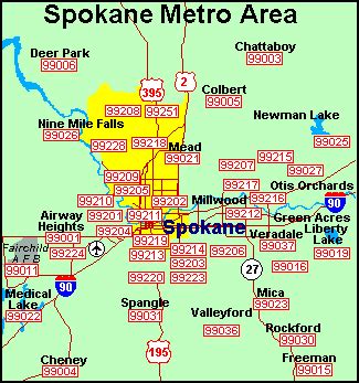 spokane washington zip code