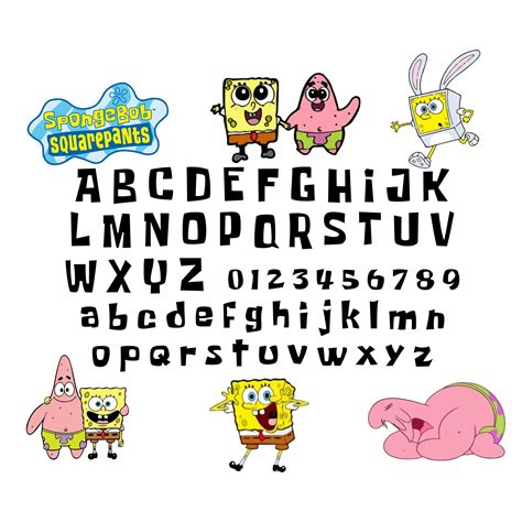 spongebob font, spongebob svg, spongebob font svg, spongebob font