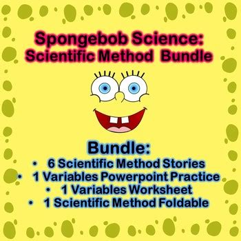 Spongebob Science Scientific Method Variables Bundle Tpt Sponge Bob Science Worksheets - Sponge Bob Science Worksheets