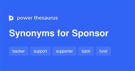 sponsor - Cambridge English Thesaurus with synonyms …