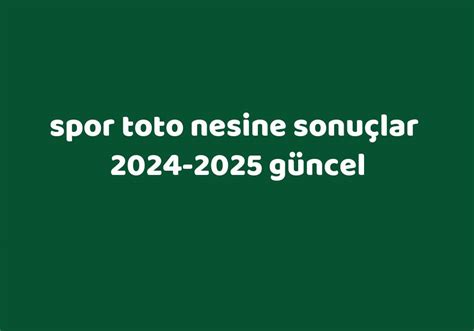 spor toto nesine sonuçlar Array