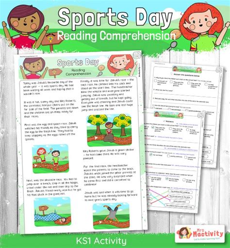 Sport Ks1 Reading Comprehension Twinkl Resources Reading Comprehension Activities Ks1 - Reading Comprehension Activities Ks1