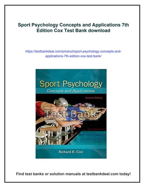 Download Sport Psychology Concepts And Applications 7Th Edition 