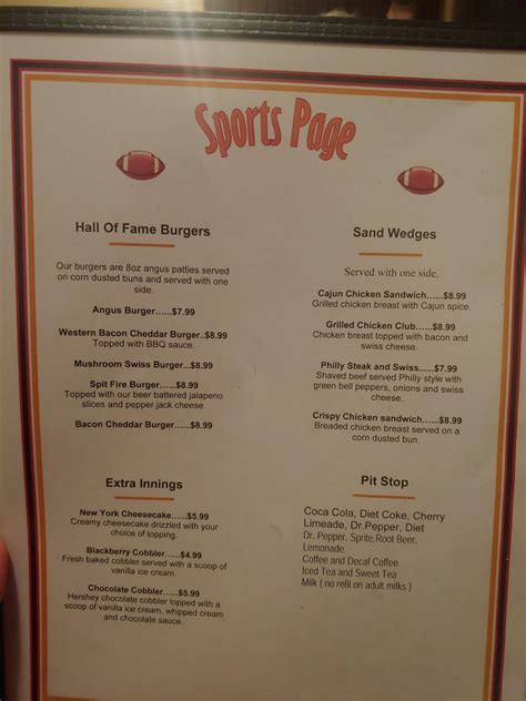 sports page menu coweta - Buddy Booth