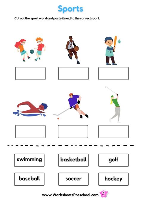 Sports Scholastic Sports Worksheets For Preschool - Sports Worksheets For Preschool