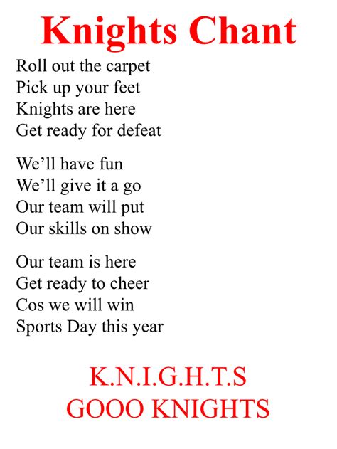 sports team songs