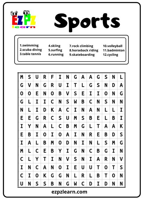 Sports Word Search Teaching Resources Physical Education Word Searches - Physical Education Word Searches