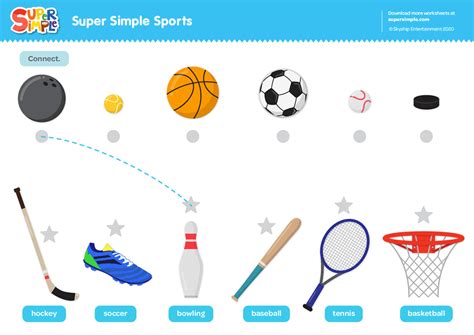 Sports Worksheets For Preschool   Super Simple Sports Worksheet Connect Super Simple - Sports Worksheets For Preschool
