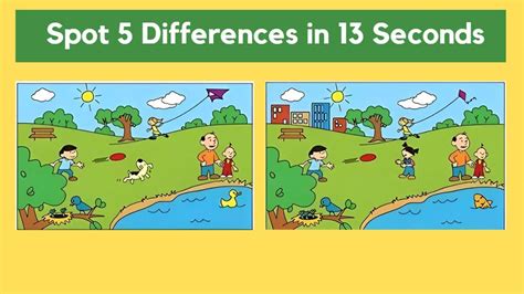 Spot The Difference For 5 Year Olds