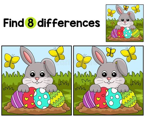 Spot The Differences Easter Puzzle Books For Kids