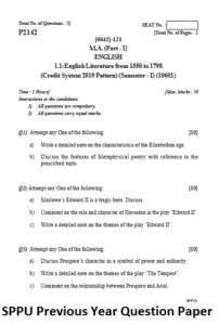 Sppu Previous Year Question Paper