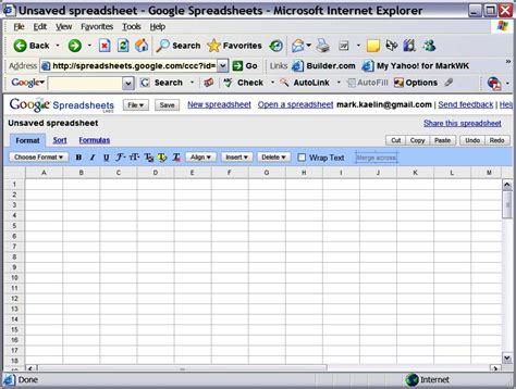 spreadsheet google