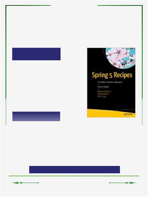 Spring 5 Recipes A Problem Solution Approach