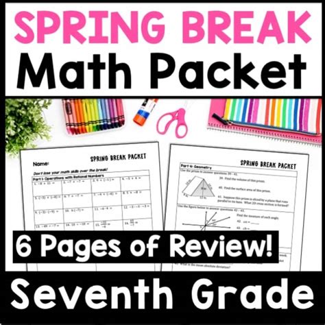Spring Break Packet 7th Grade Answers