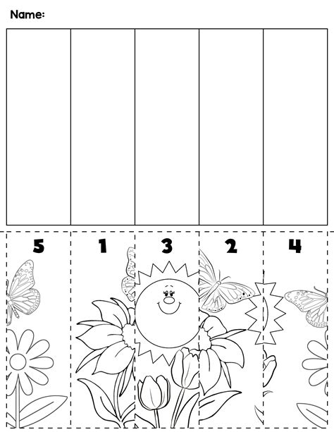 Spring Cut And Paste Coloring Page Twisty Noodle Spring Cut And Paste - Spring Cut And Paste