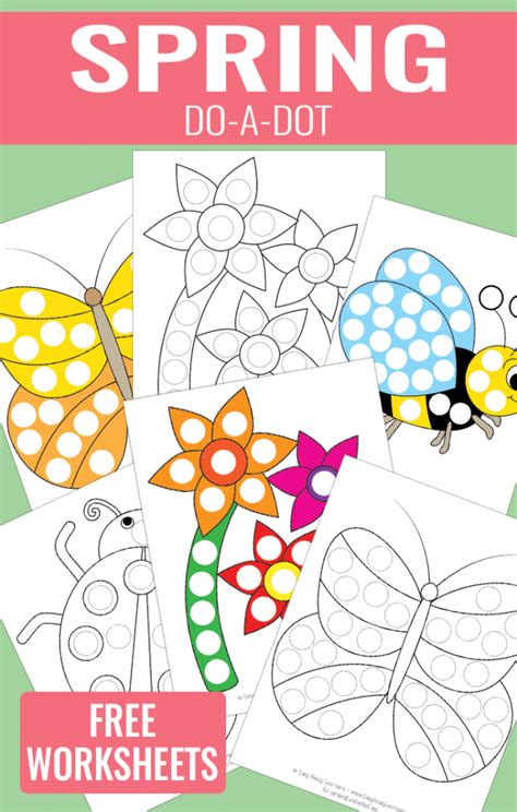 Spring Do A Dot Prinables The Resourceful Mama Do A Dot Flowers - Do A Dot Flowers