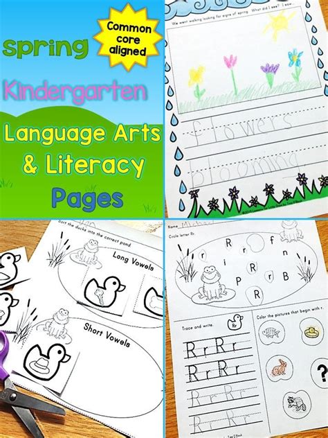 Spring Kindergarten Common Core Language Arts Literacy Spring Writing For Kindergarten - Spring Writing For Kindergarten
