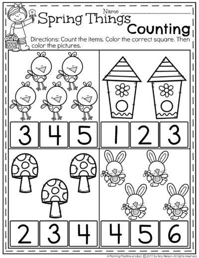 Spring Preschool Worksheets Planning Playtime 1 19 Worksheet Preschool - 1-19 Worksheet Preschool