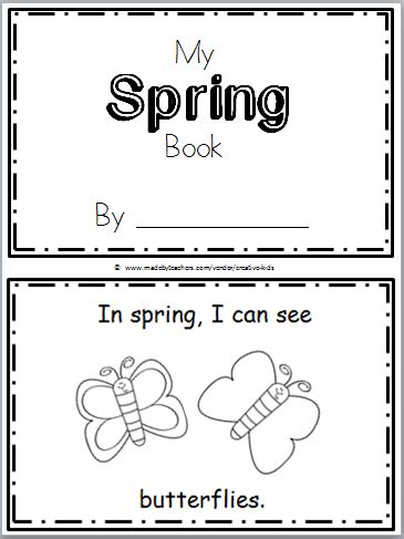 Spring Printable Book For Preschool And Kindergarten Preschool Printable Books For Kindergarten - Preschool Printable Books For Kindergarten