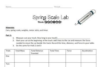 Spring Scale Worksheets Teacher Worksheets Spring Scale Worksheet - Spring Scale Worksheet