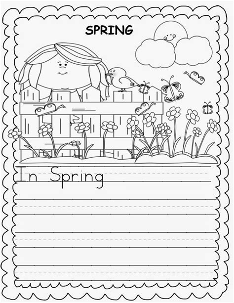 Spring Writing For Kindergarten   Blossoming Ideas 100 Spring Themed Prompts For Young - Spring Writing For Kindergarten