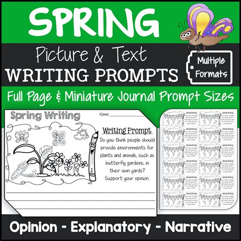 Spring Writing Prompts Opinion Narrative And Informative 3rd Spring Writing Prompts 3rd Grade - Spring Writing Prompts 3rd Grade