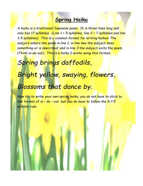 Download Spring A Haiku Story 