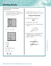 Springboard Geometry Getting Ready Unit 2 Answers
