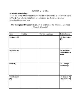 Read Springboard 10Th Grade Answers Unit 4 