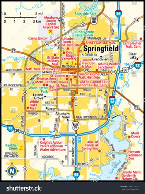 springfield illinois map