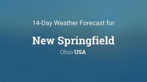 springfield ohio forecast