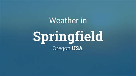 springfield oregon weather