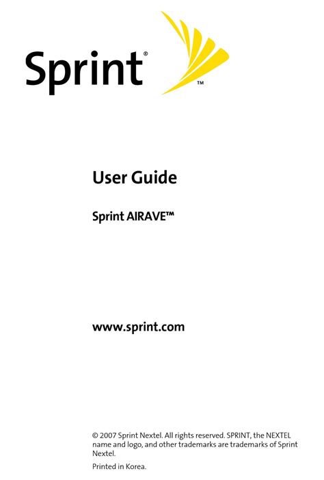 Read Sprint Airave 25 User Guide 