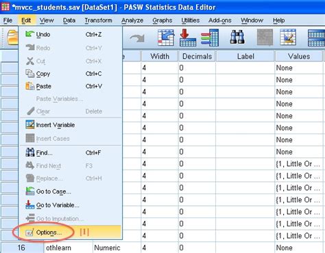 Spss Where Is Settings Menu