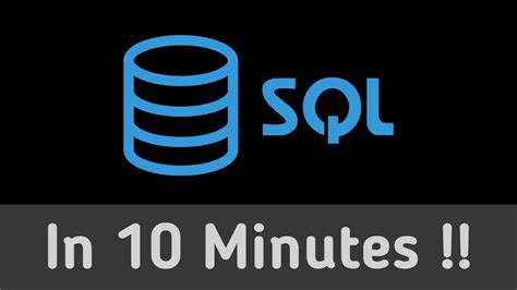 Sql In 10 Minutes