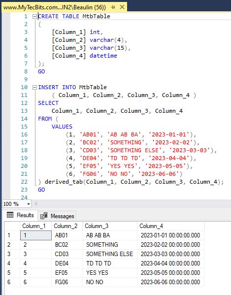 sql multiple commands in one query