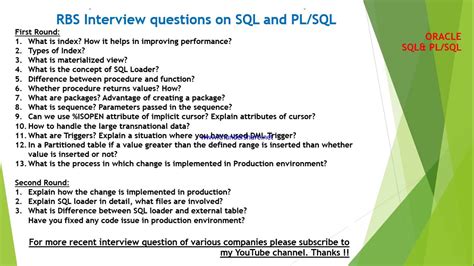 Sql Plsql Interview Questions And Answers