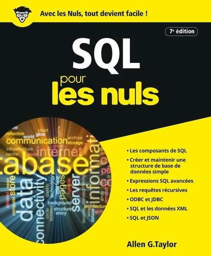 Sql Pour Les Nuls Poche 3e A C Dition