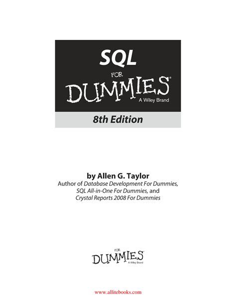 Read Online Sql For Dummies 8Th Edition 