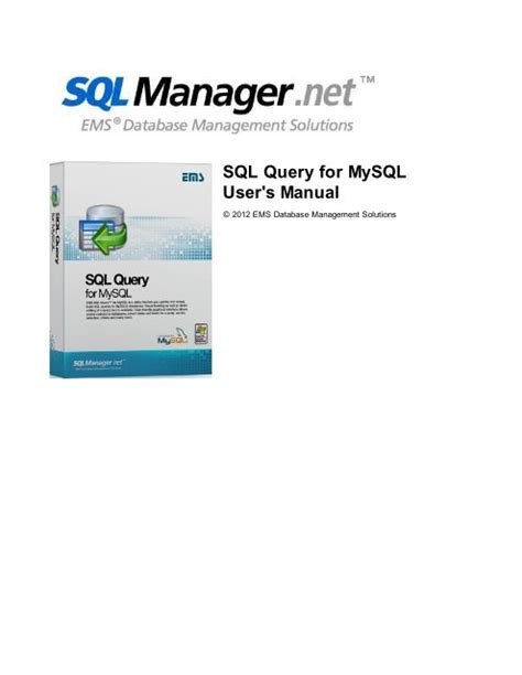 Read Online Sql Query For Mysql Users Manual 