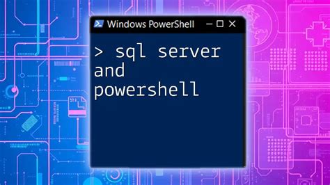 Read Sql Server And Powershell 