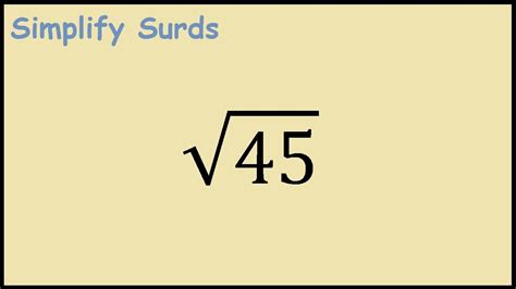 Sqrt Of 45