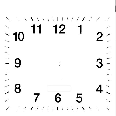 Square Clock Face Template   Printable Blank Clock Face Templates - Square Clock Face Template