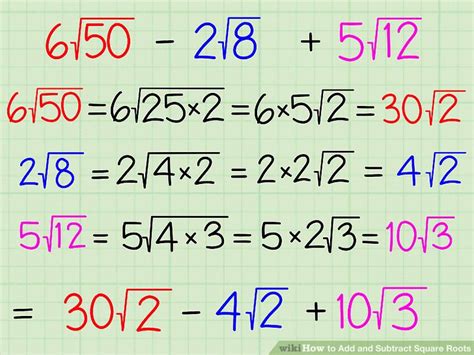 Square Root Addition And Subtraction How To Calculate Add And Subtract Square Roots - Add And Subtract Square Roots