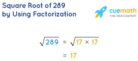 Square Root Of 289