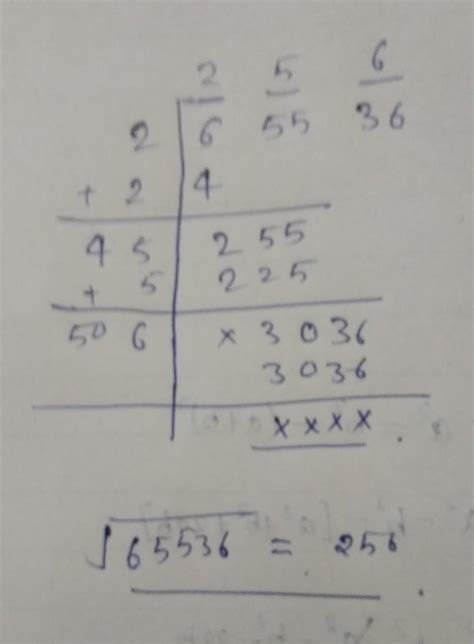 Square Root Of 65536