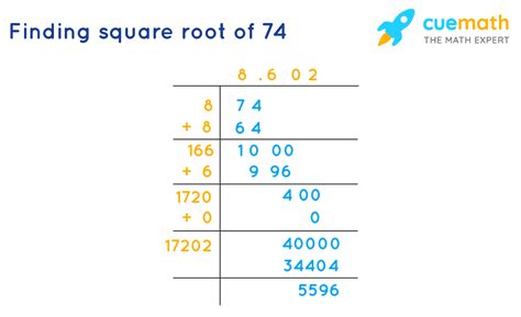 Square Root Of 74