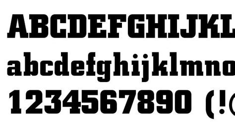 square slab serif font