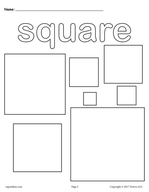 squares Colouring Pages