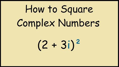 Squaring A Complex Number